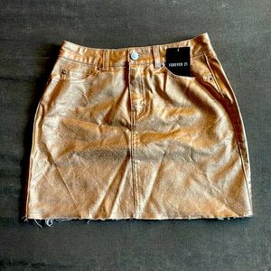 Rose Gold Mini Skirt.